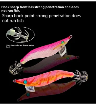 Japanese Luminous Metal Squid Jig Artificial Hard Bait Shrimp Lure for Saltwater Fish for Ocean Boat – Metal Jig – view 3