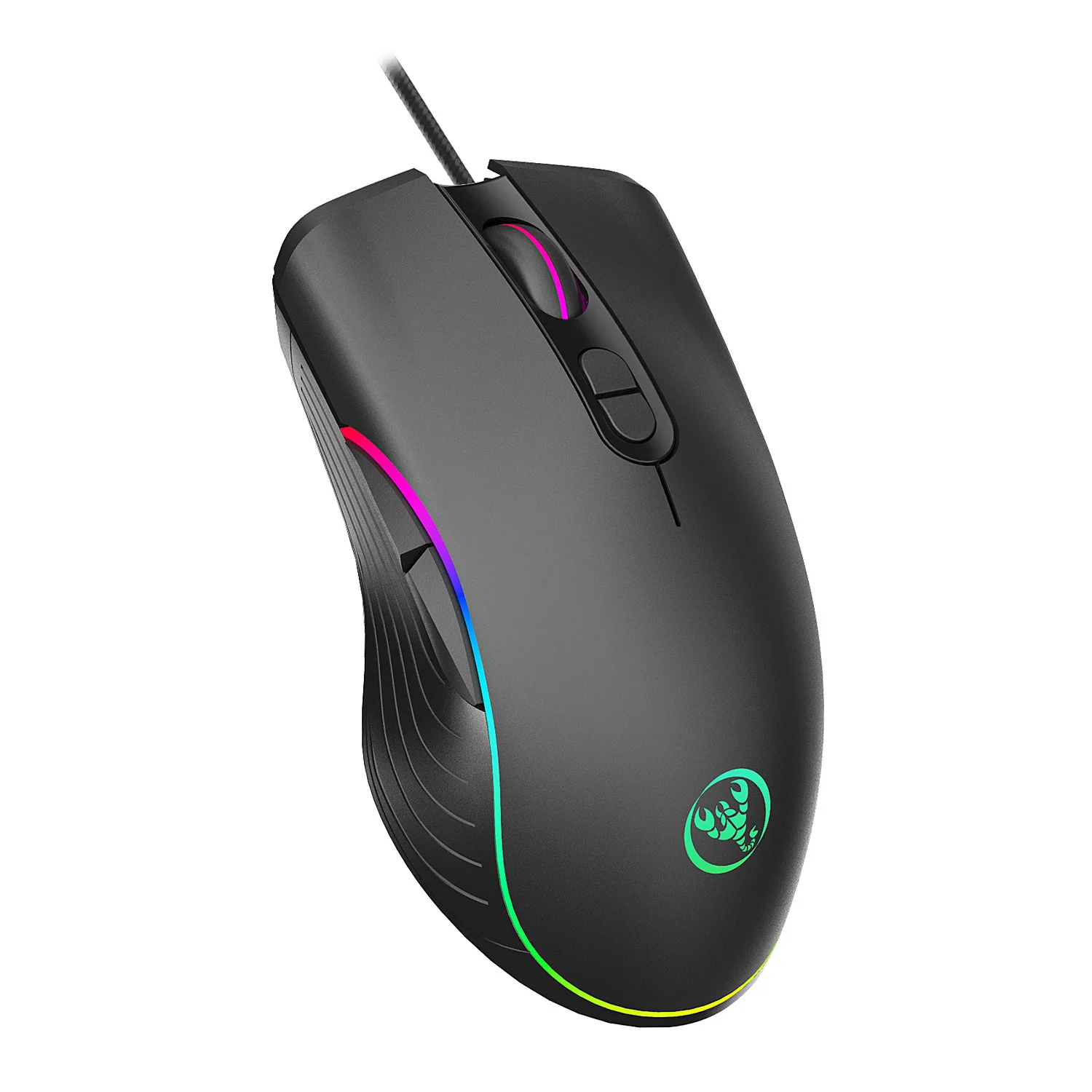 2022 Dropshipping Four-speed Adjustable 6400dpi Macro A867 RGB Luminous Gaming Mouse Electric Competition Wired Mouse