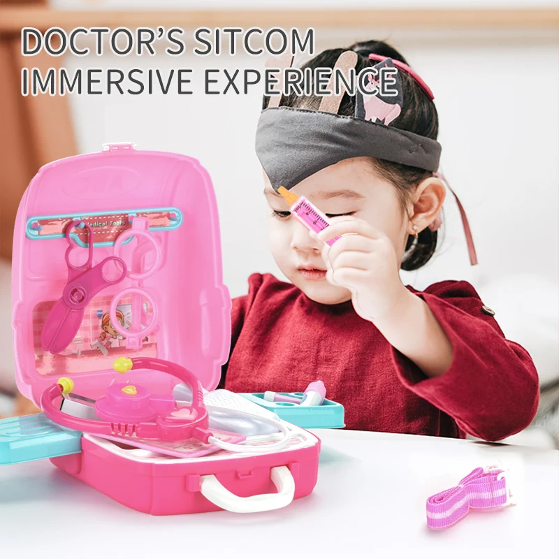 Детский чемодан, набор врачей, пластиковые игрушки, наборы для детей, больница, ролевые игры, развивающие игрушки для врачей, медсестер, ролевые игрушки