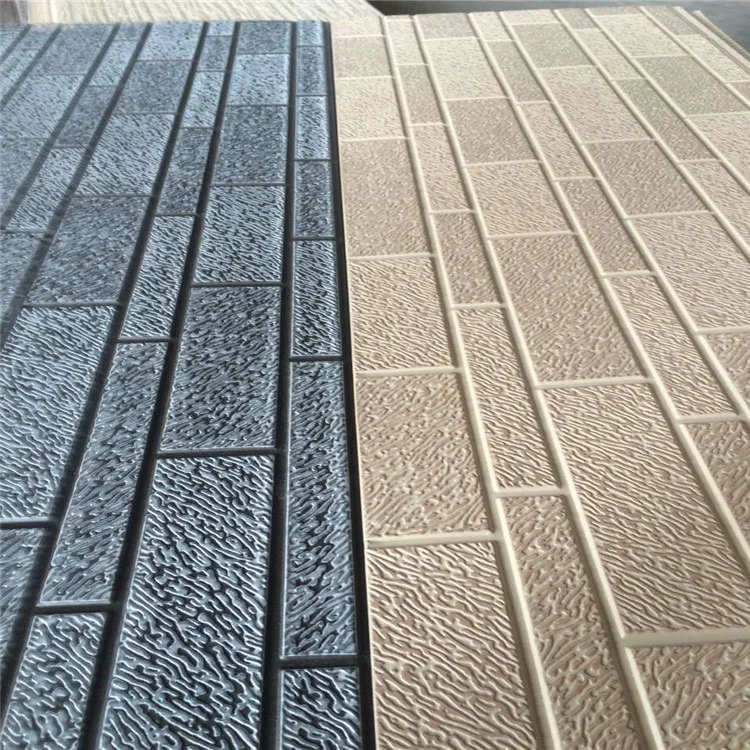 High Quality Decorative Facade Styrofoam Polyurethane Sandwich Panel Metal Carved Exterior Sandwich Panel Metal Siding for House