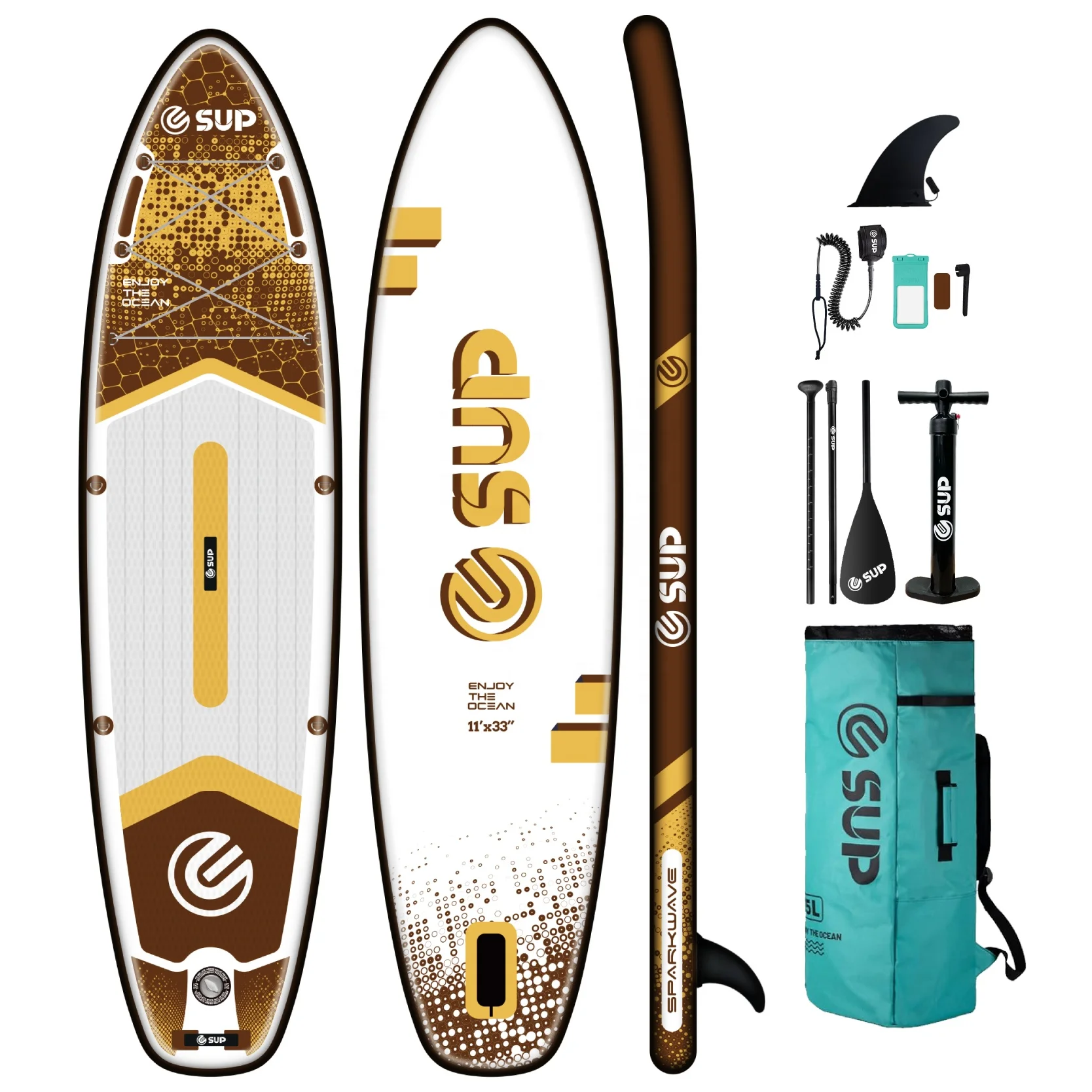 Inflatable SUP Paddle Board for 2 Persons - Portable Surfing