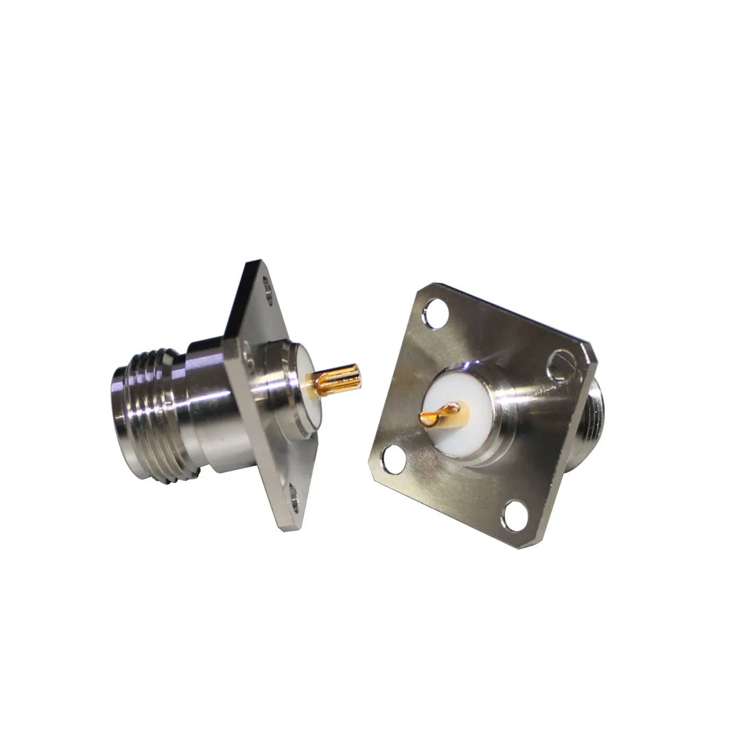 product n kf connector four hole square plate flange female n type connector-2
