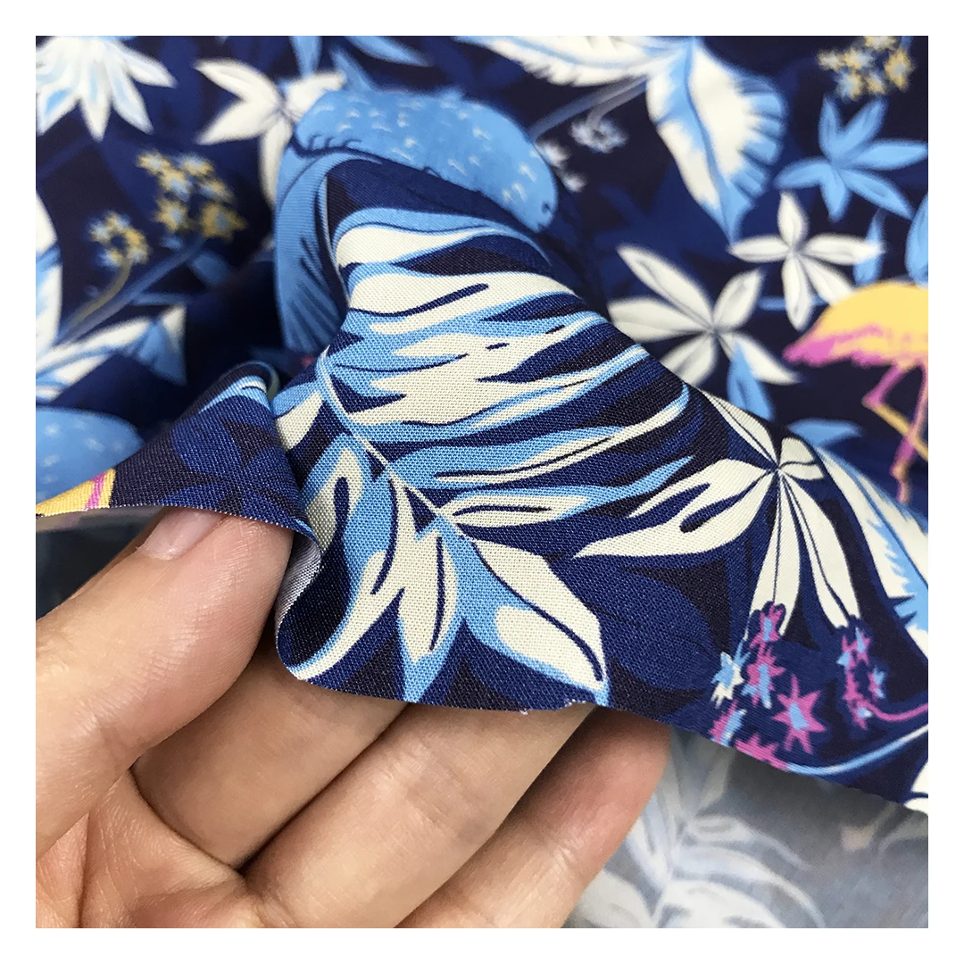 Магазин фабрики тропический дизайн Гавайская искусственная ткань цифровая печать 100% вискоза для одежды