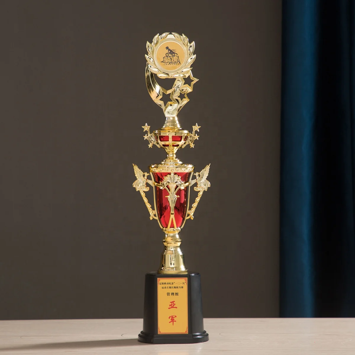 Oscar Trophy Express Medals Baseball Trophy With Customizable Decals - 7.5  Inch Sports Award Baseball Medals, image size:1200x1200