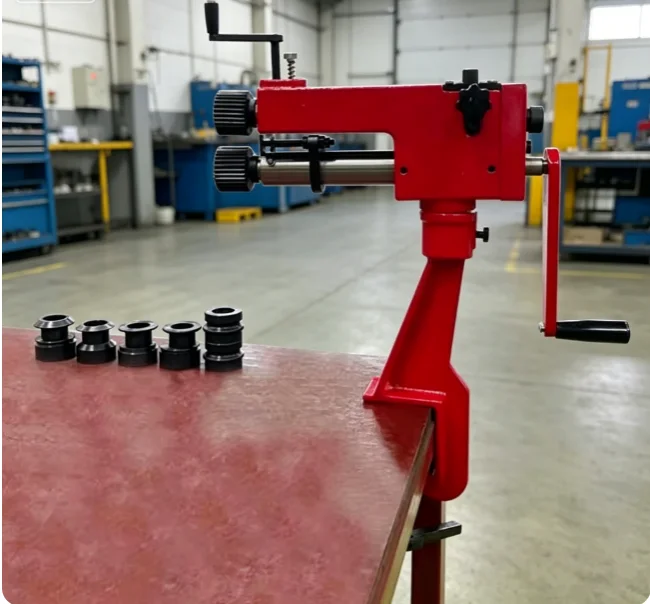 TEBAK Industrial Ball Screw Wire Threading Equipment RM08 Small Hand Operated Metal Rotating Machine