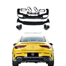 High Quality Body Kit For Mercedes Benz W118  CLA-class Upgrade CLA45 AMG rear bumper lip exhaust tips
