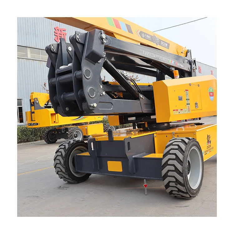 High Quality 16 Meters Gasoline Engine Aerial Work Platform Hanging Self-Walking Cherry Picker Made in China
