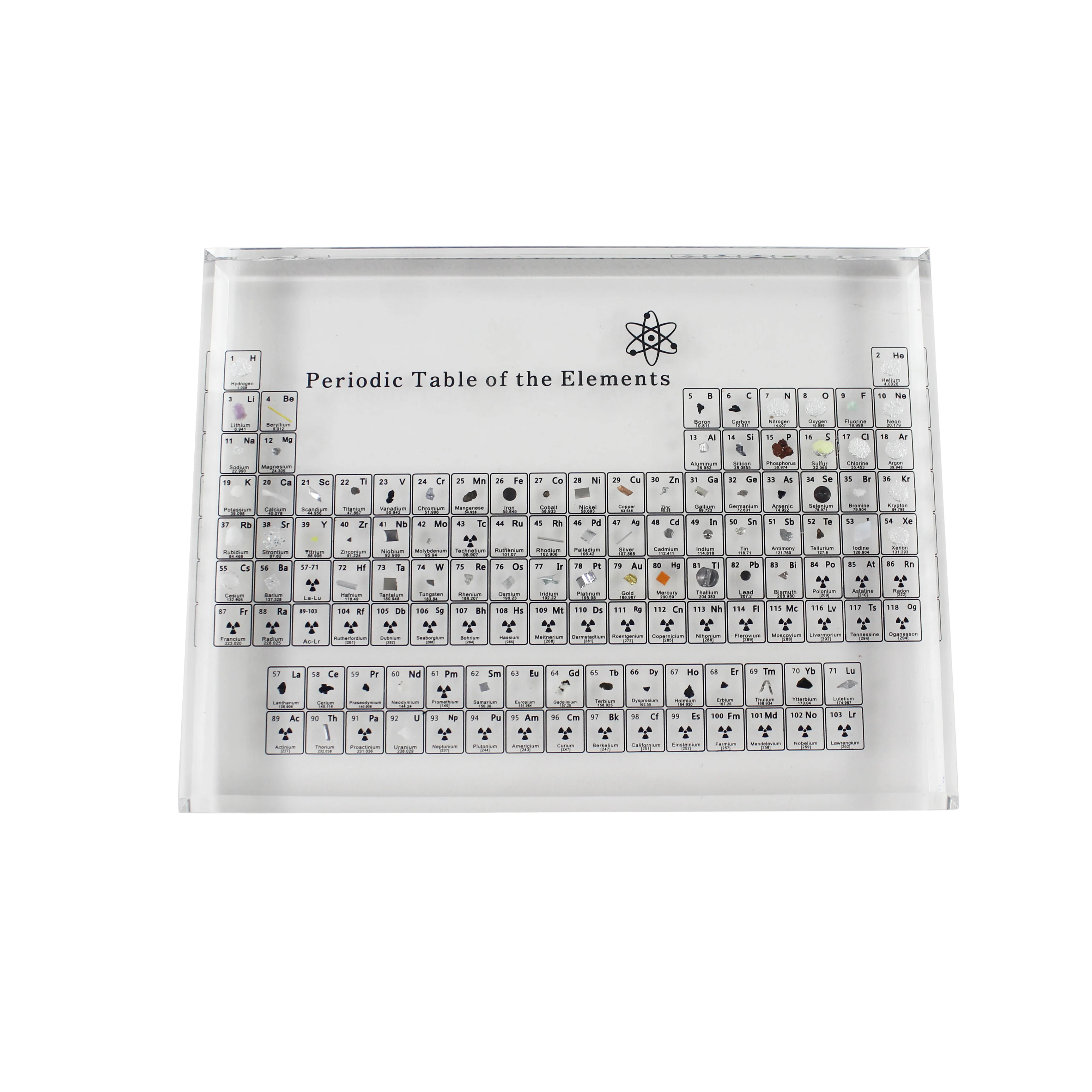 Periodic Table With Real Elements Inside Acrylic Periodic Table Display ...