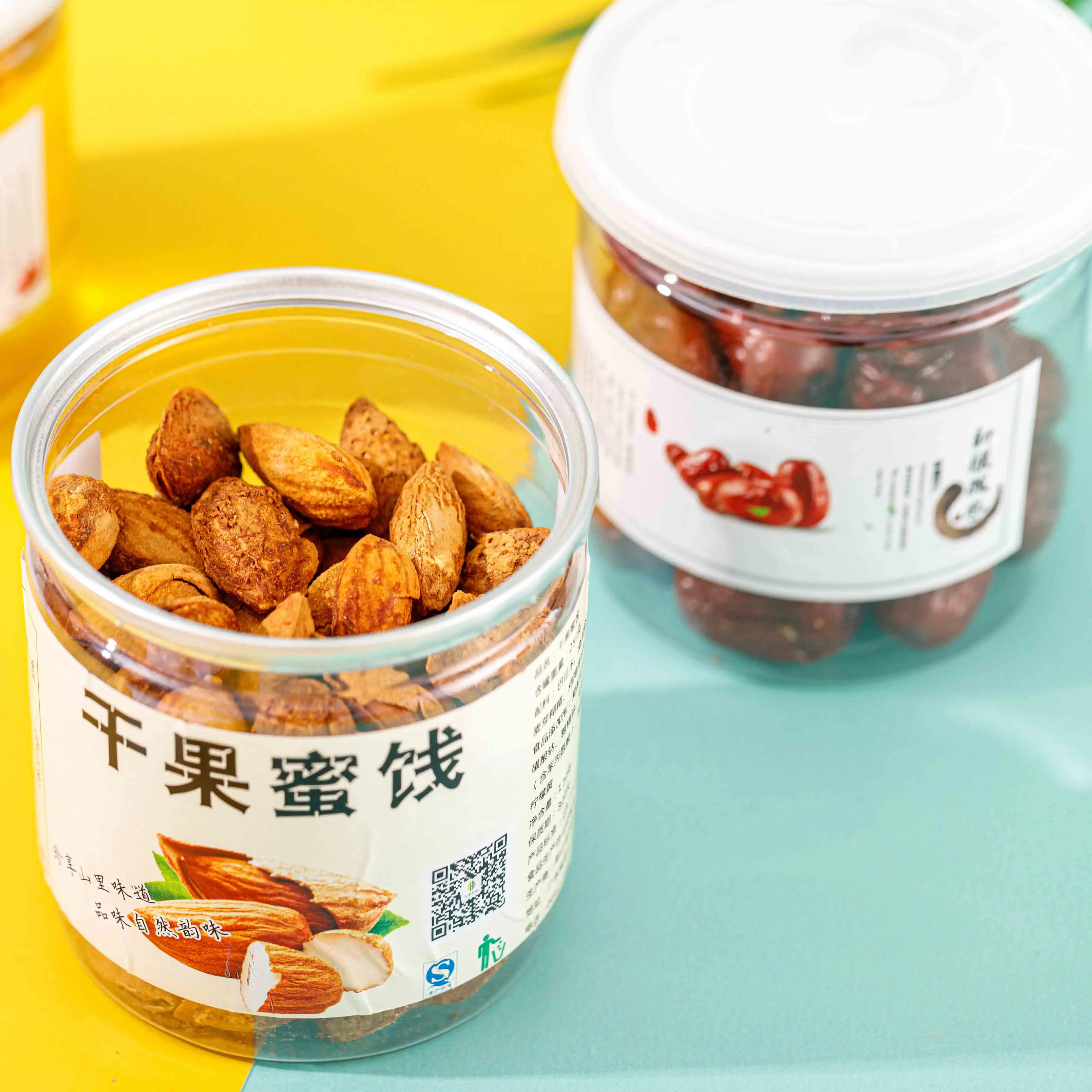 100ml Jar Pet Clear Transparent Plastic Spice Jars Plastic Gummy Candy Packaging Jar Peanut Butter Jars Nuts Cans