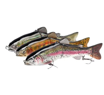 Trout Shaped Multi-jointed Swimbait, Sinking Long Cast Bionic Hard Lure for Topmouth Culter Bass Yellowcheek – Soft Lure – view 2