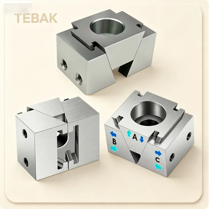 TEBAK OK Fixture Clamp Mini OK Vise Locking Tool Jig Modular Wedge Tool Vise, M6 M8