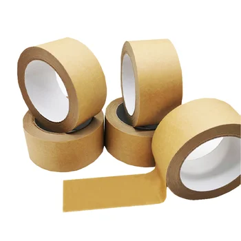 Environmentally Customization Logo Size Self-Adhesive Kraft Packing Tape For Carton Sealing Bonding Shipping
