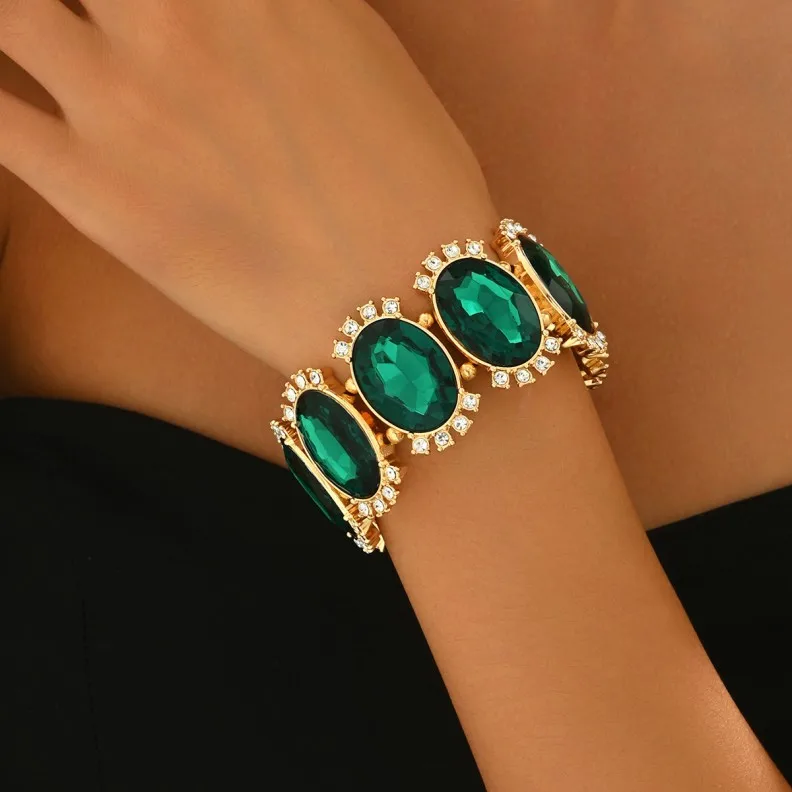 Wholesale fashion jewelry 2025 Sterling Silver Diamond 18k gold Personality bangle bracelet for Women