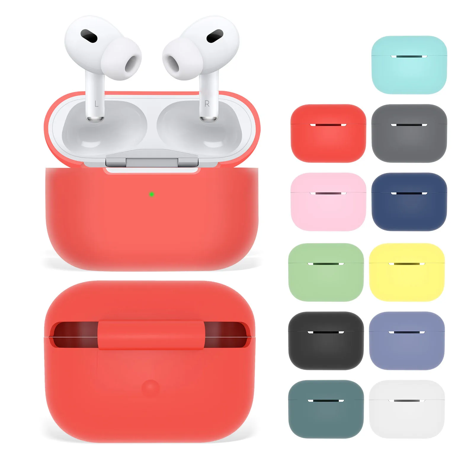 Оптовая продажа тонкий чехол для Airpods Pro 2 силиконовый защитный