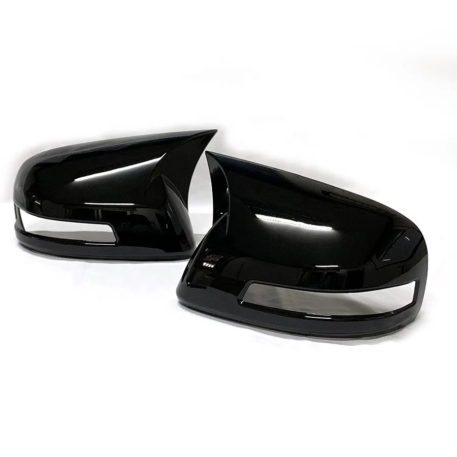 ABS Stick on Gloss Black Look Rear View Mirror Covers With Light Gap for Honda CIVIC 9th 2012 - 2015 2013 2014 Auto Body Kits