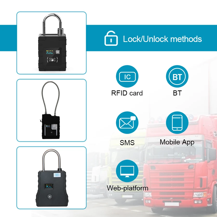 Smart Look Locker GSM GPS Logistics Seal Container Timer Lock