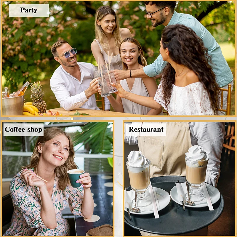 Italian Individually Wrapped Packing 90Mm Disposable Biodegradable Sugar Coffee Stirrer and Bar Wooden Stir Sticks