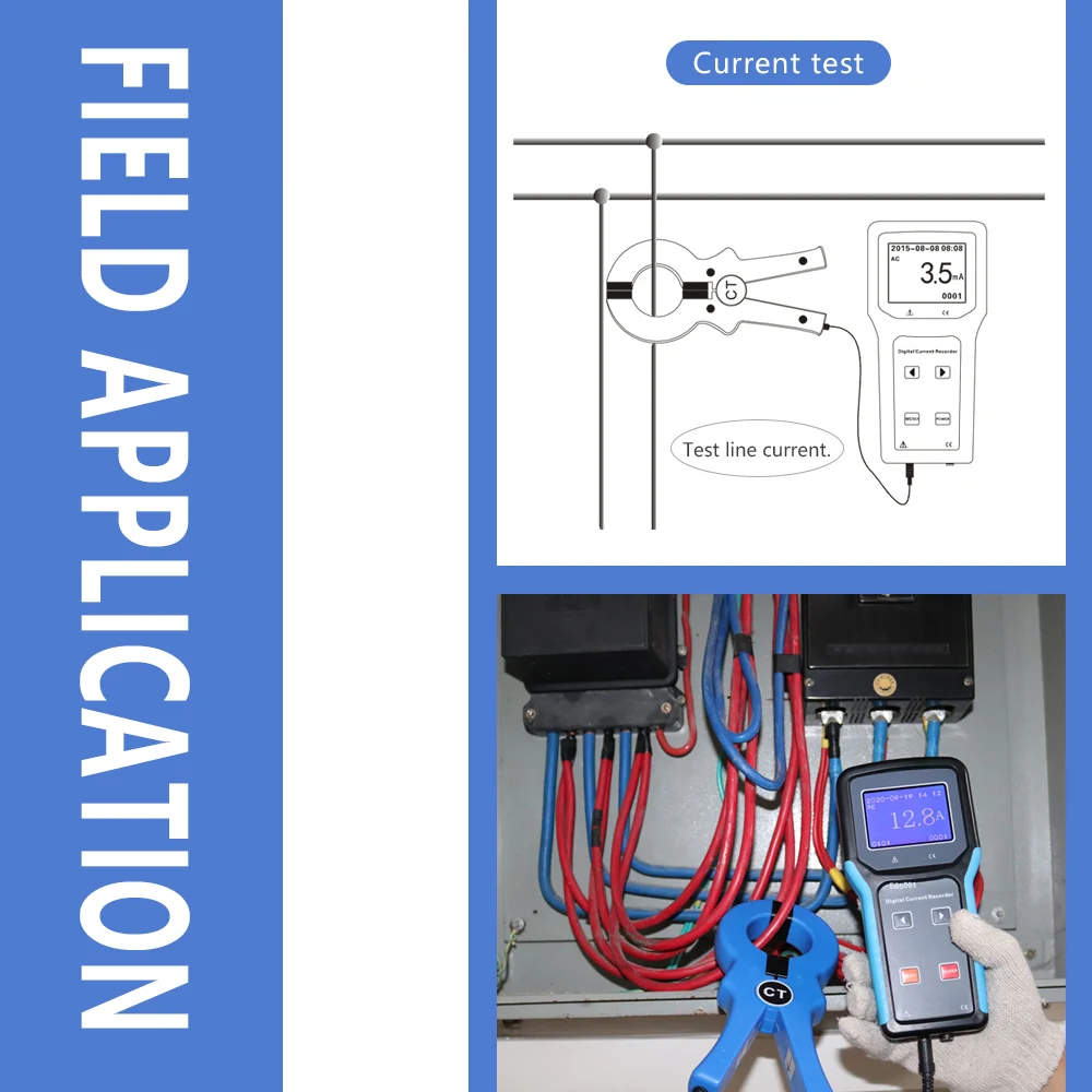 ES5000 Ac Current Measurement Record Online Monitoring Record Line Maintenance  Digital Clamp Meter 200A Current Data Logger