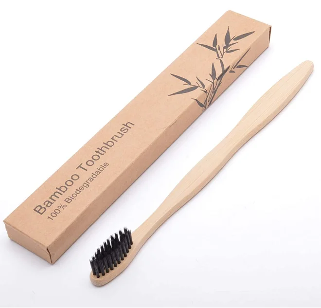 Bamboo toothbrush 100 deals biodegradable