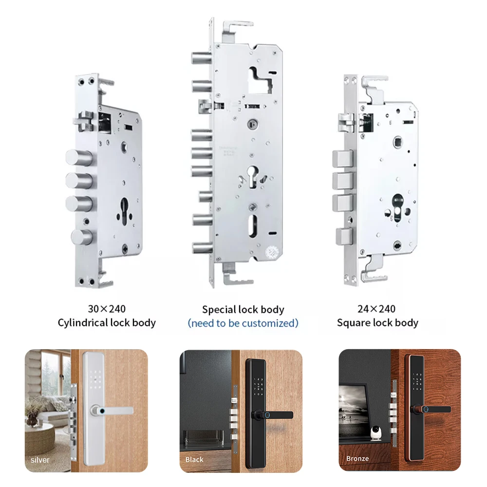 For Eseye Smart Electric Gate Lock Keyless Aluminum Door Entry with Alexa Fingerprint & WiFi Memory Card Data Storage Option