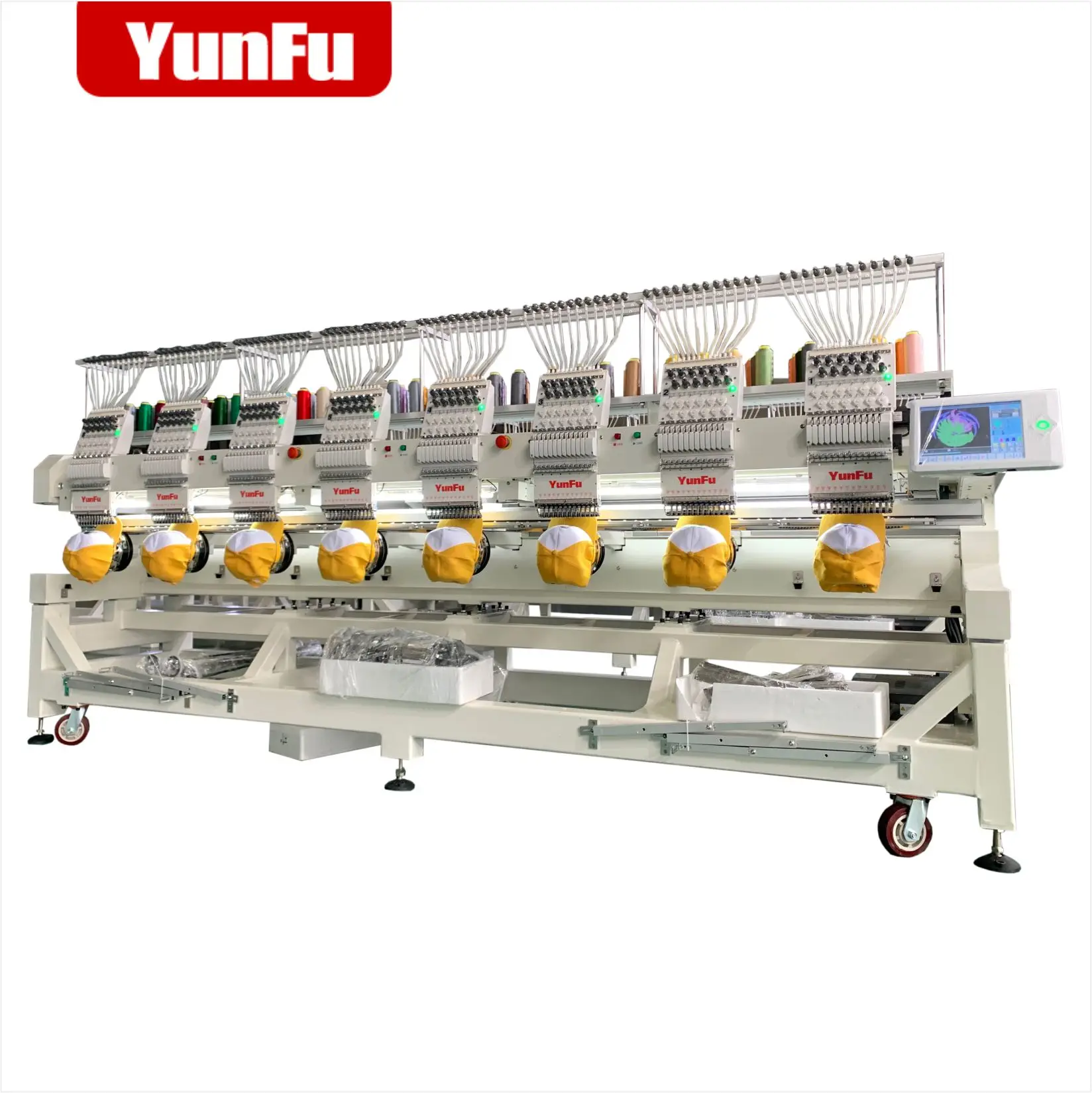 8 Head 12/15 Needles Computerized Cap Embroidery Machine