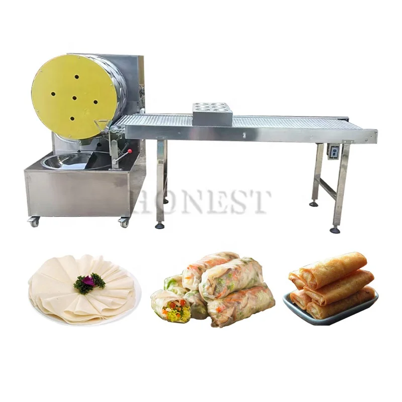 Fully Automatic Tortilla Making Machine / Spring Roll Sheet Making Machine / Pancake Machine Gas Type