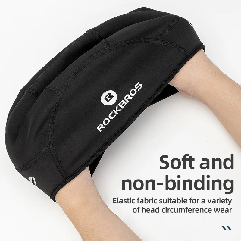 ROCKBROS Winter Warm Fleece Cycling Caps Outdoor Sports Windproof Bicycle Hat Cycling Cap Headwear