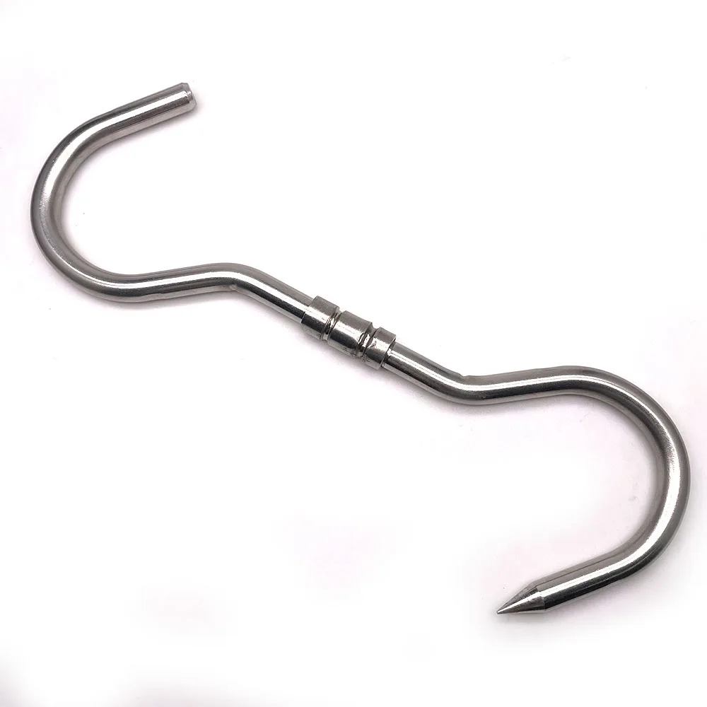 Stainless Steel 304 Big S Hook Hanging Meat Swivel S Hook Metal Heavy Meat Hook