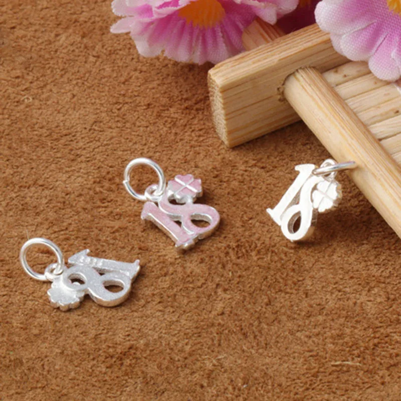 Letter Charm Pendant 925 Sterling Silver 