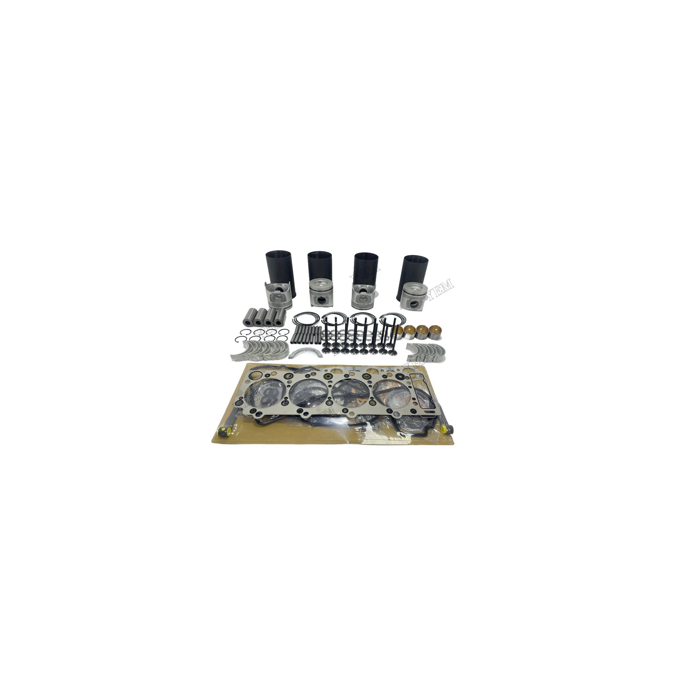 For Isuzu 4HK1 Rebuild Overhaul Repair Kit With Valves Engine Bearings Cylinder Liner Piston Rings Full Gasket Kit Engine Parts