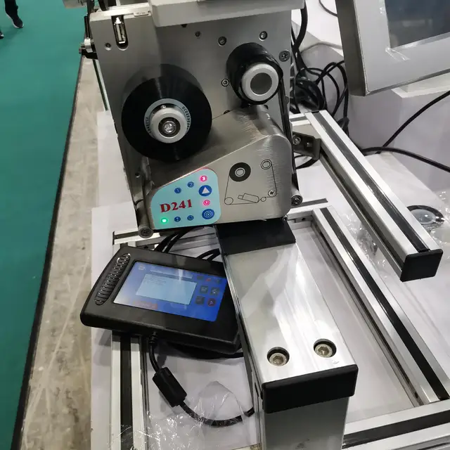 DIKAI D241 Pneumatic Automatic Labeling Machine Production Line 24mm Print Head 200DPI Thermal Transfer Paper Date Cartons 6