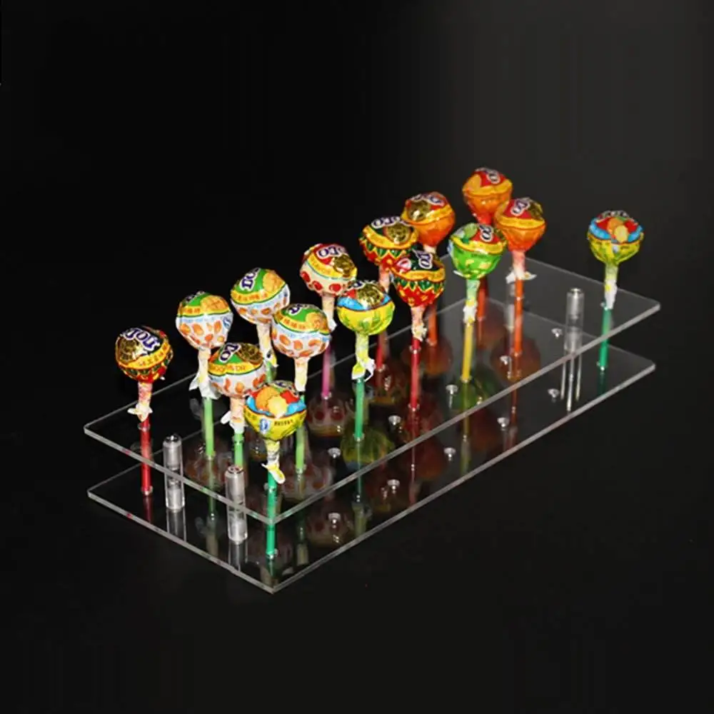21 Hole Clear Acrylic Lollipop Display Stand Perspex Cake Pop Holder