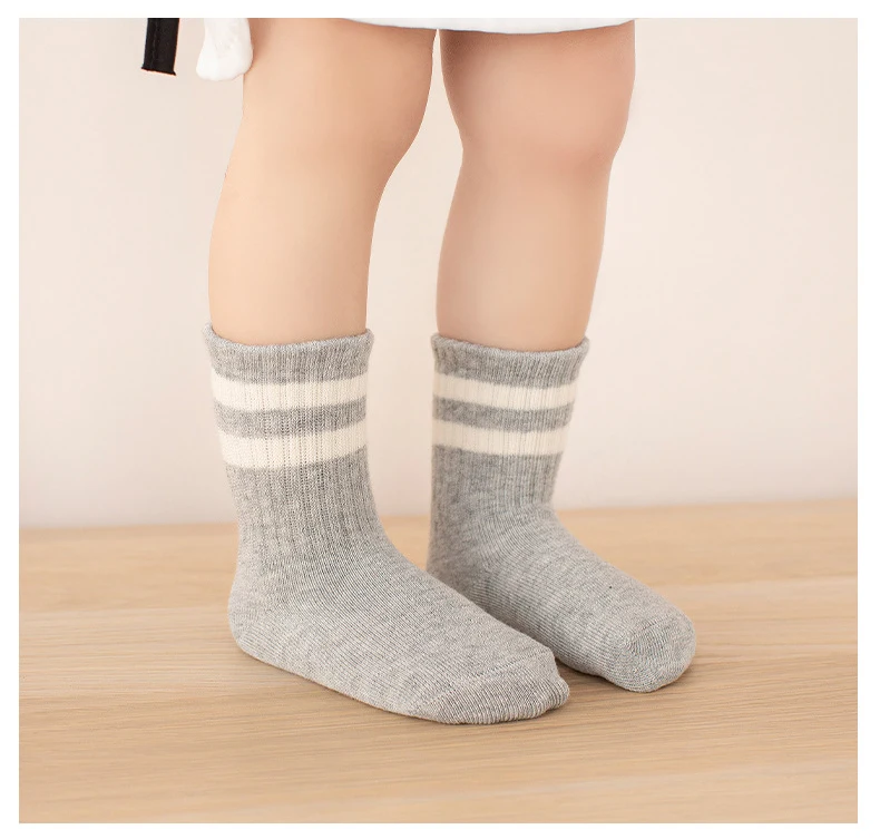 Wholesale High Quality Ribbed Crew Socks Baby Toddler Children School