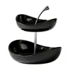 Plato de cerezas (grande, doble capa/plata negra)