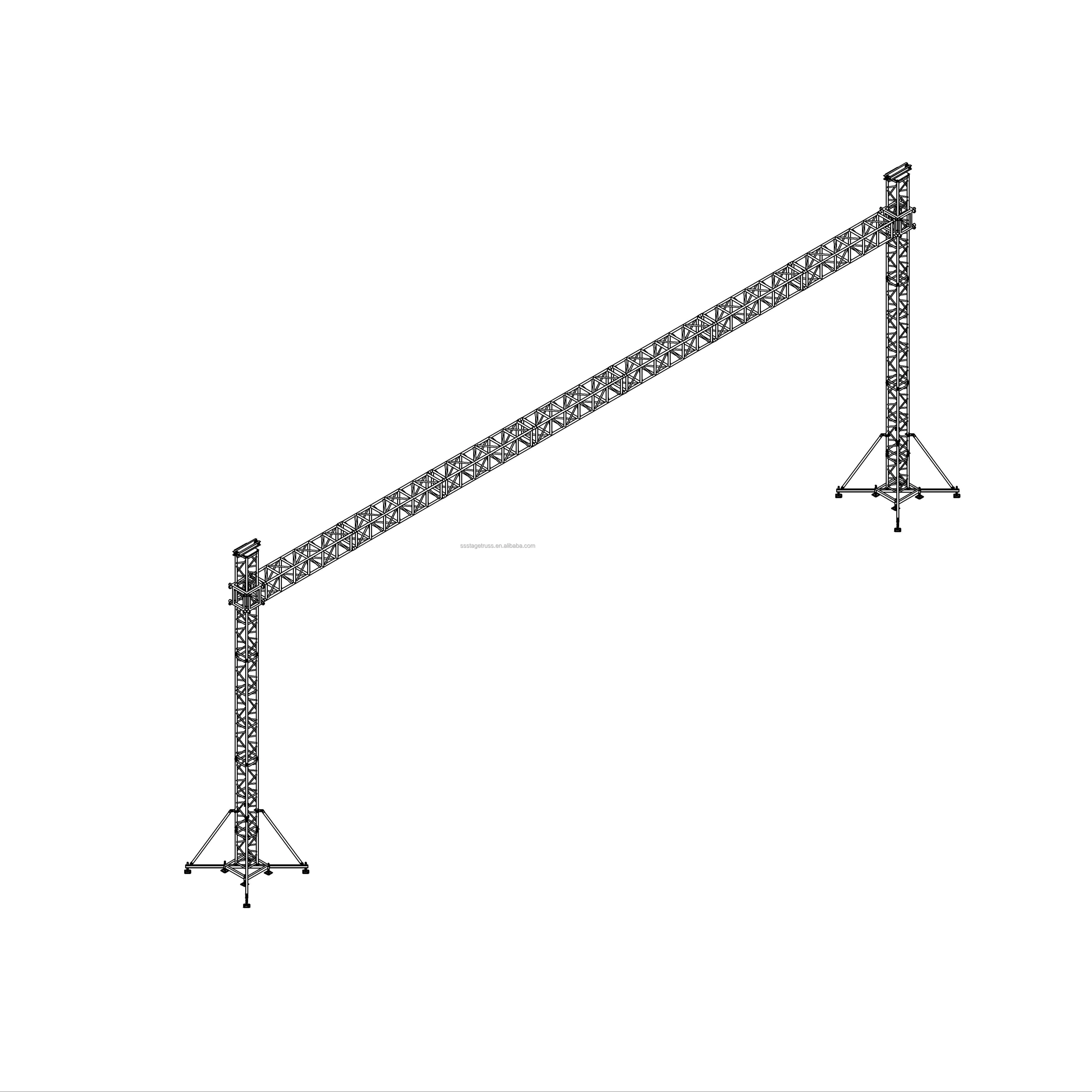 Outdoor&Indoor  LED Screen Aluminium Alloy Lighting Spigot Truss Goal Post Truss Finish Line Truss for Event
