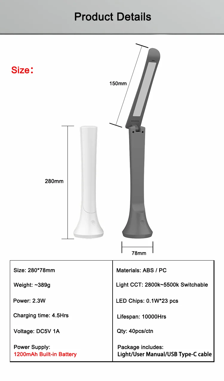 product creative desk lamps rechargeable portable office led table lamp cordless eye caring led reading lamp-38