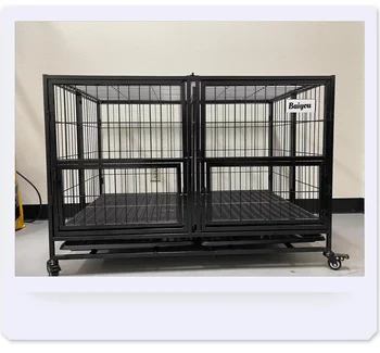 Drop Shipping High quality and comfortable custom single layer double door iron luxury foldable dog cage on sale