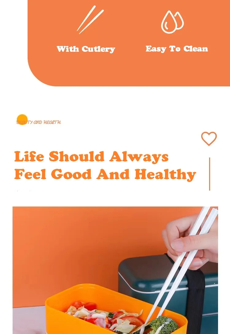 Oem Eco Plastic Bento Lunch Box Food Container For Kids 2 Layer Bento