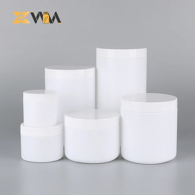 HDPE White Plastic Facial Cream Mask Jars Hand-Pulled Gasket Custom Label for 50ml 75ml 100ml 150ml Cosmetic Cream Custom Label