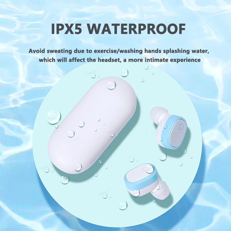 Hot IPX5 Waterproof Wireless 5.0 Earbuds Earphone Power Display in Ear Headphone Single Ear Use