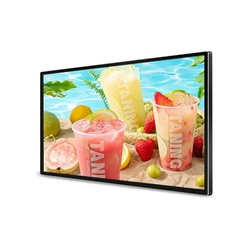 85 inch computer system wall mounted digital signage indoor LCD display infrared touch screen advertising display screen