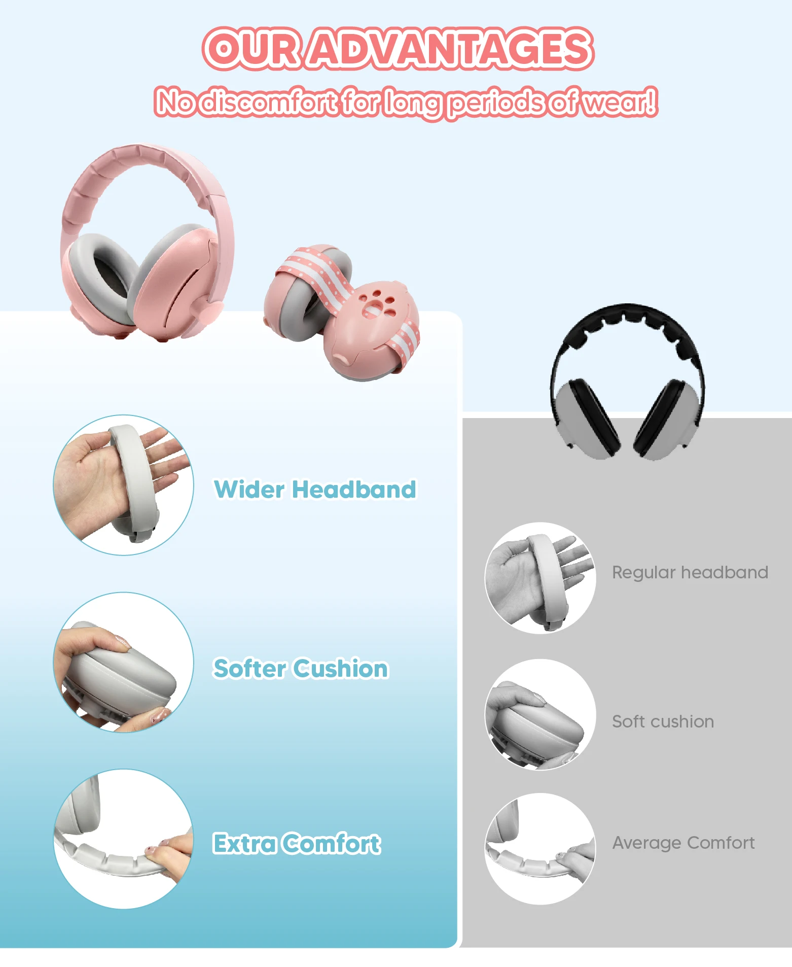 Diy New Design Noise Reduction Ear Muff Baby Ear Hearing Protection