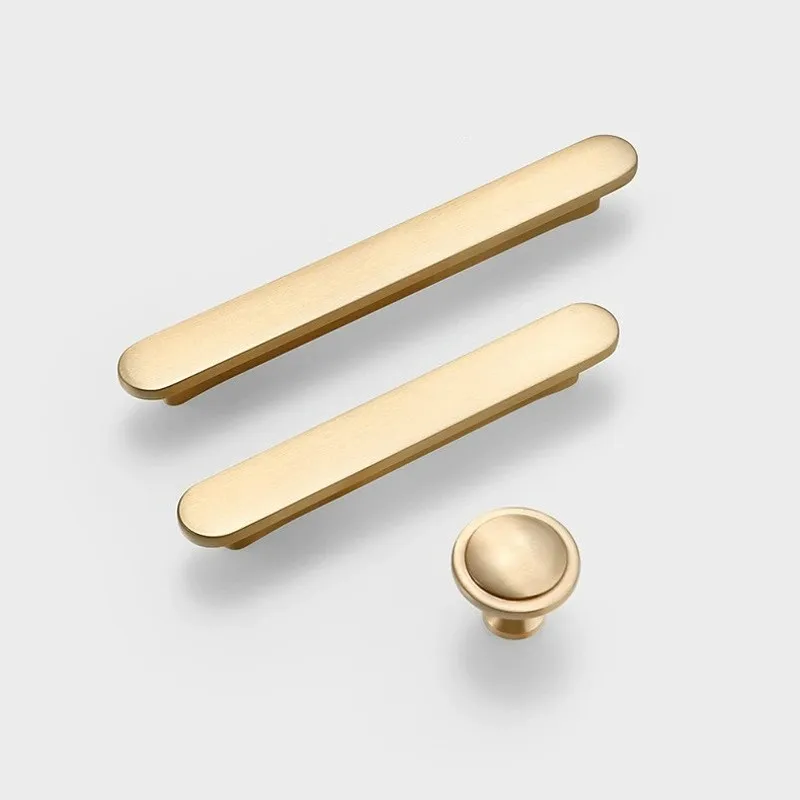 Luxury Gold Kitchen Cupboard Drawer Handles Knobs Black Wardrobe Pulls ...