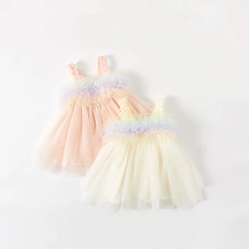 Summer babies' dress baby birthday one month old one hundred years old sling dress cute sweet clothes for babies