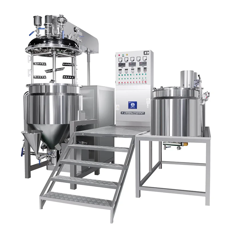 Vacuum Toothpaste Production Equipment Emulsifying Mixer Homogenizer Cosmetic Mixer Tank Shaving Cream Making Machine
