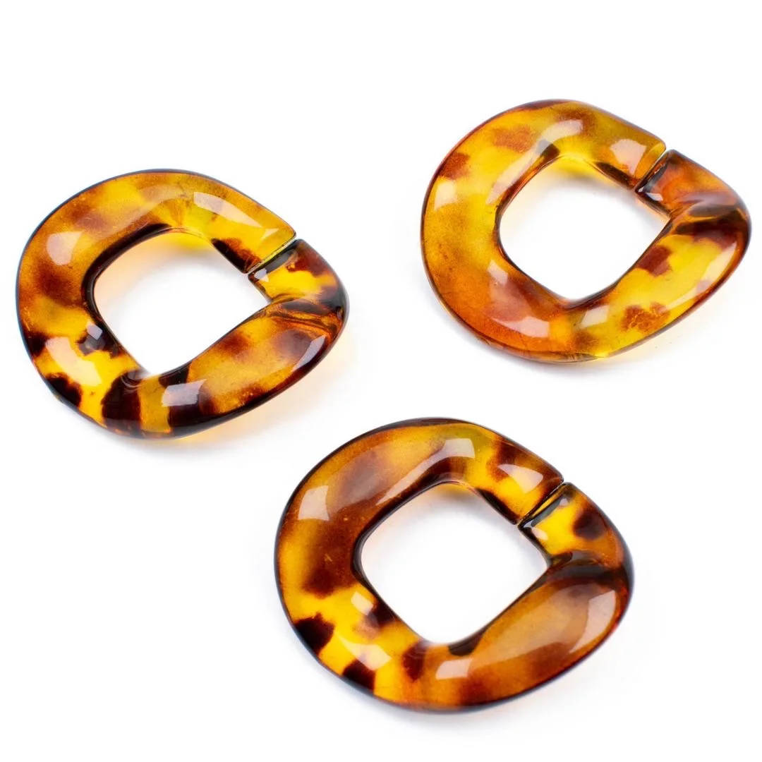 SUPERFINDINGS 150 pcs 6 Couleurs Chaine Acrylique Rectangulaire Imitation Pierres Précieuses Liaison Rapide Chians Ouvert Lien Anneau Connecteurs en Plastique pour DIY Fabrication de Bijoux