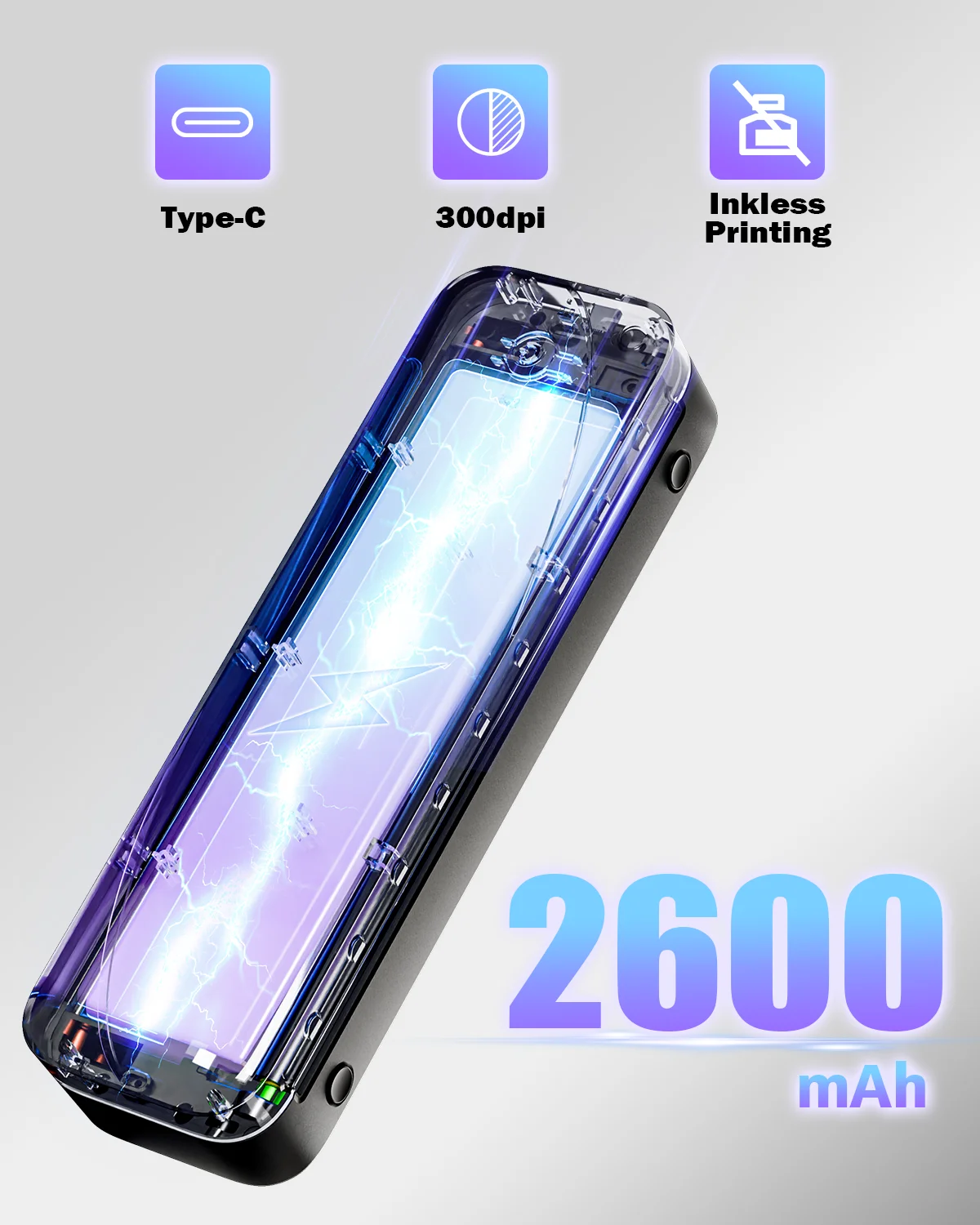 Phomemo M833 A4対応ポータブルサーマルプリンター、インク不要、300DPI