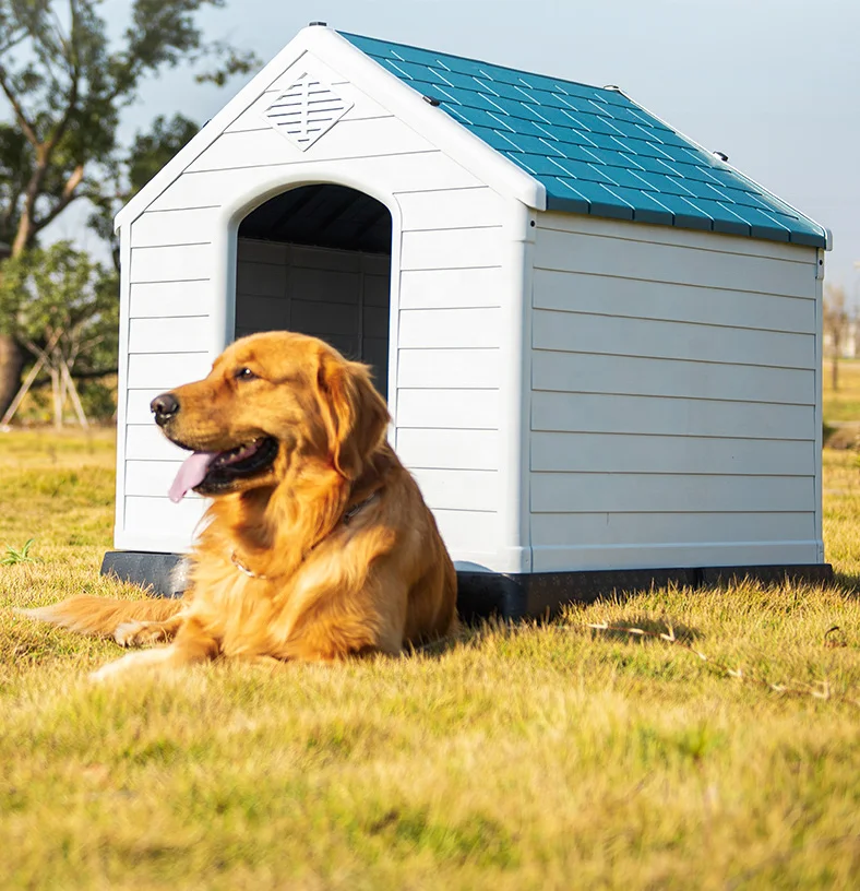 Modern Waterproof Plastic Large Dog House Kennel For Outdoor