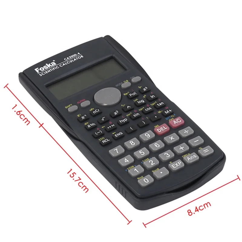 OSALO Calculatrice Scientifique 240 Fonctions - Écran 2 Lignes Avec Couvercle Pour Lycée