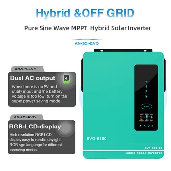 Some things you need to know about the 6200W 48V hybrid inverter